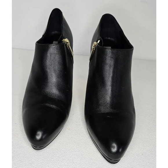 L.K. BENNETT DORIS BLACK LEATHER CALF SKIN BOOTIES IN 37.5/7-7.5 US $395 - Picture 2 of 10